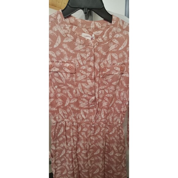 Pumpkin Patch Girls Dusty Rose Pink Printed Shirt Dress Size 9 NEW W/Tags Cute! - Picture 7 of 10